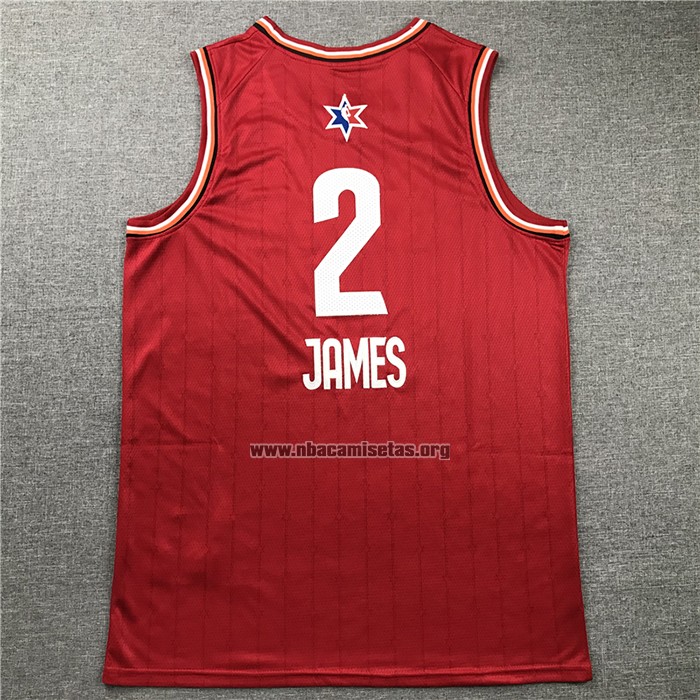 Camiseta All Star 2020 Los Angeles Lakers Lebron James NO 2 Rojo